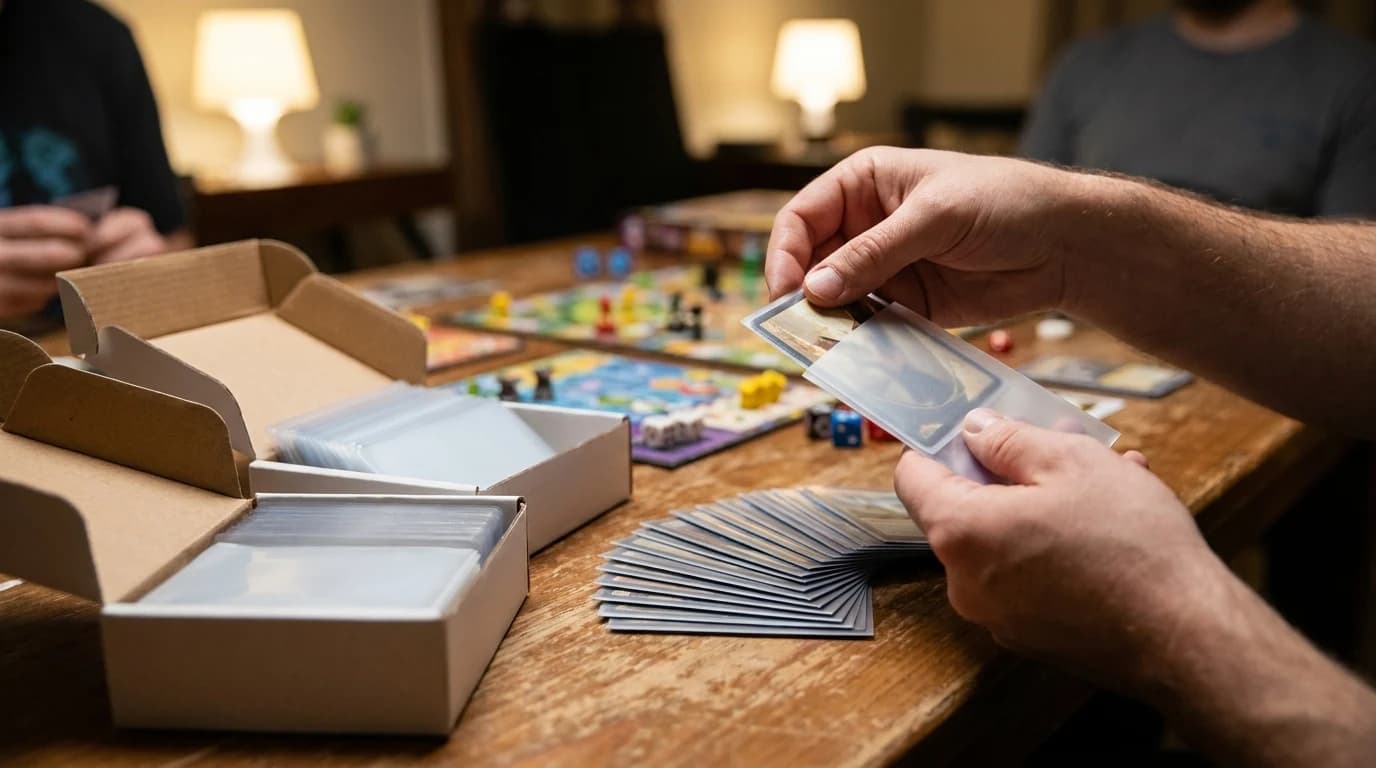 Board Game Card Sleeves: Sizes, When They're Worth It, and Which to Buy — illustration