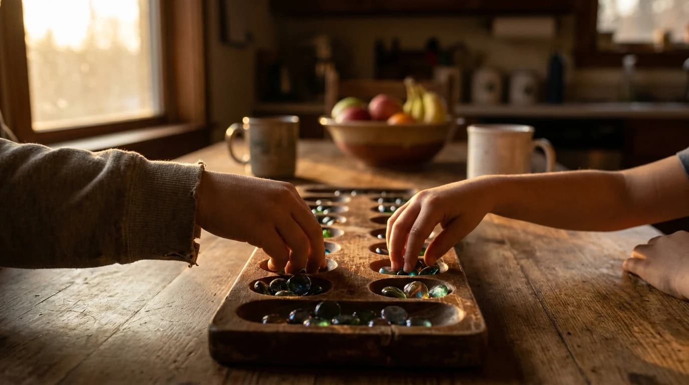 How to Play Mancala: Rules, Captures and a First Game — illustration