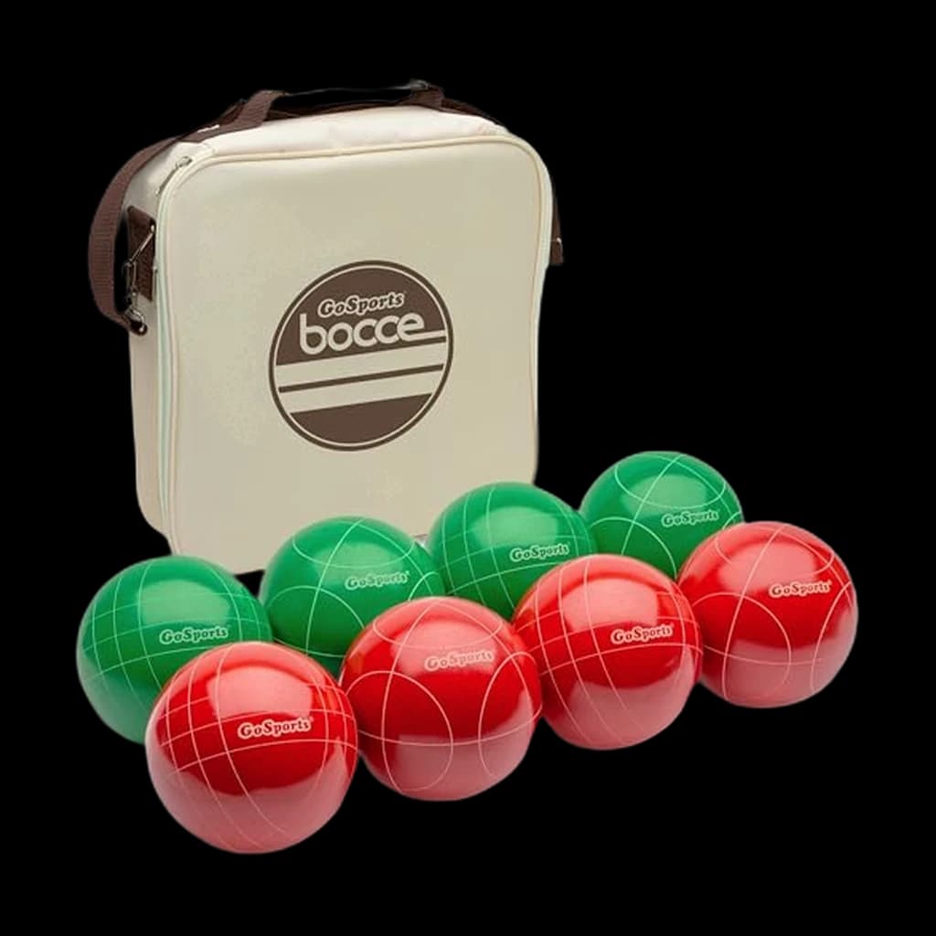 GoSports 100mm Regulation Bocce Ball Set (8 Balls + Pallino + Case)