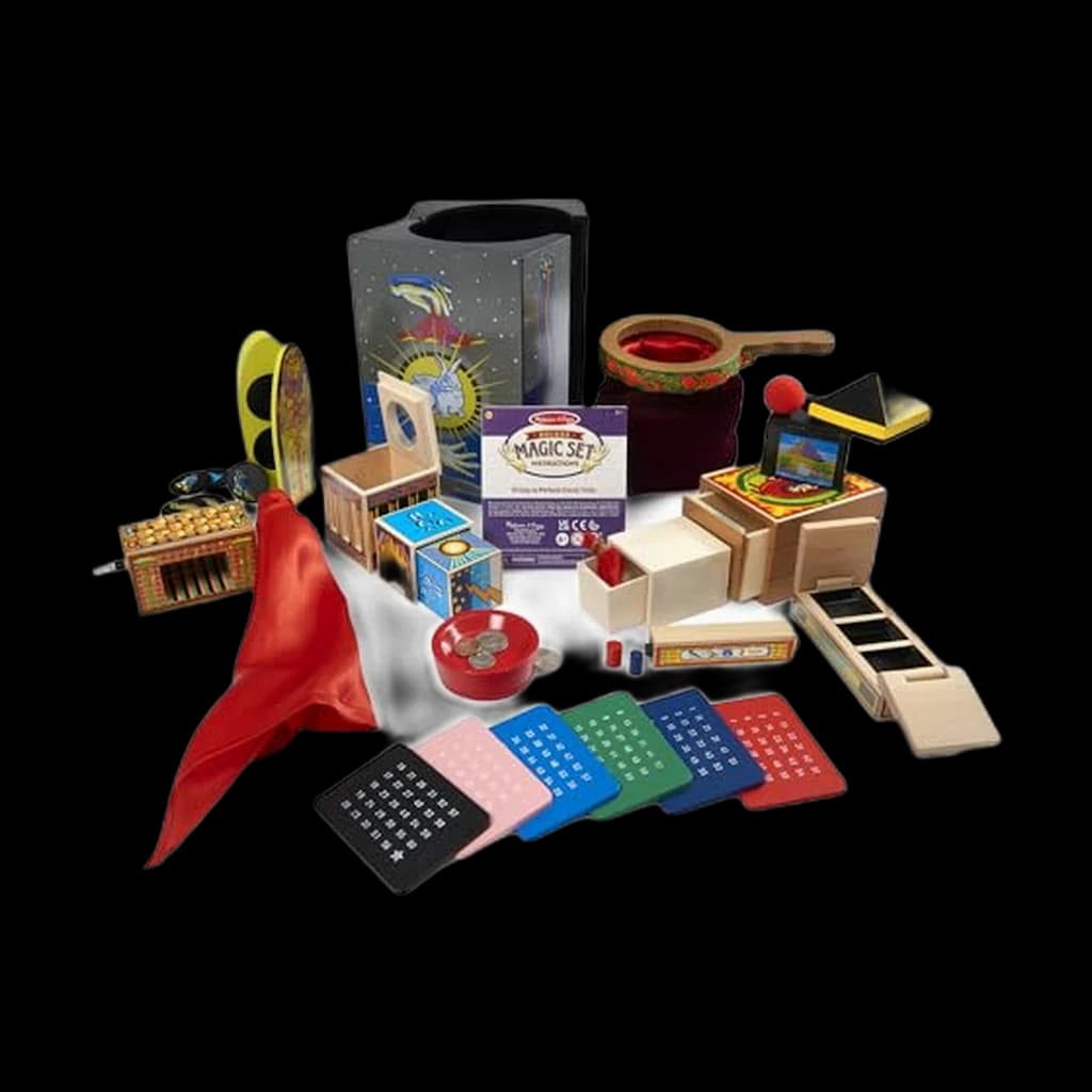 Melissa & Doug Deluxe Solid-Wood Magic Set (10 Classic Tricks)