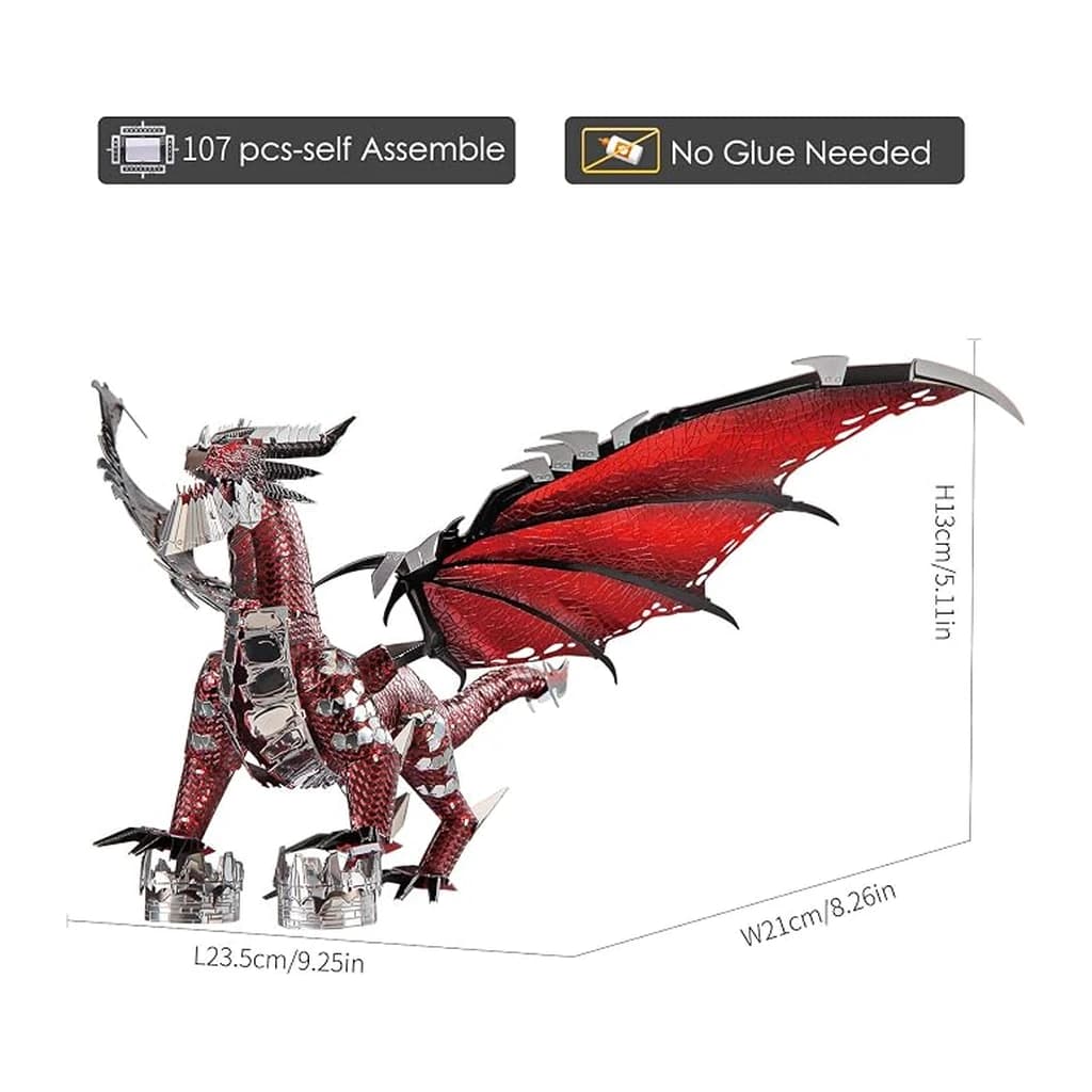 Piececool Dragon Flame 3D Metal Model Kit