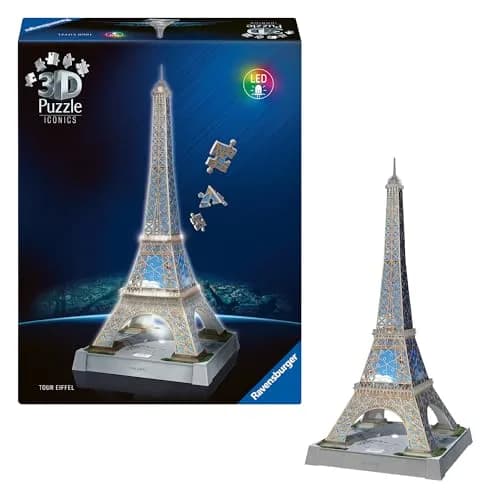 Ravensburger Iconics: Eiffel Tower 3D Puzzle with Light
