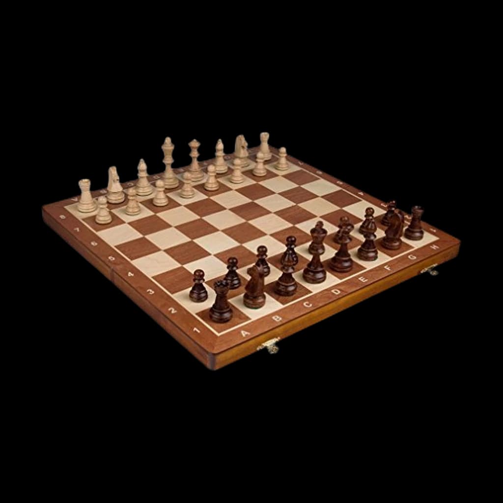 Wegiel Handmade European Professional Tournament Chess Set (21" Folding Wooden Board)