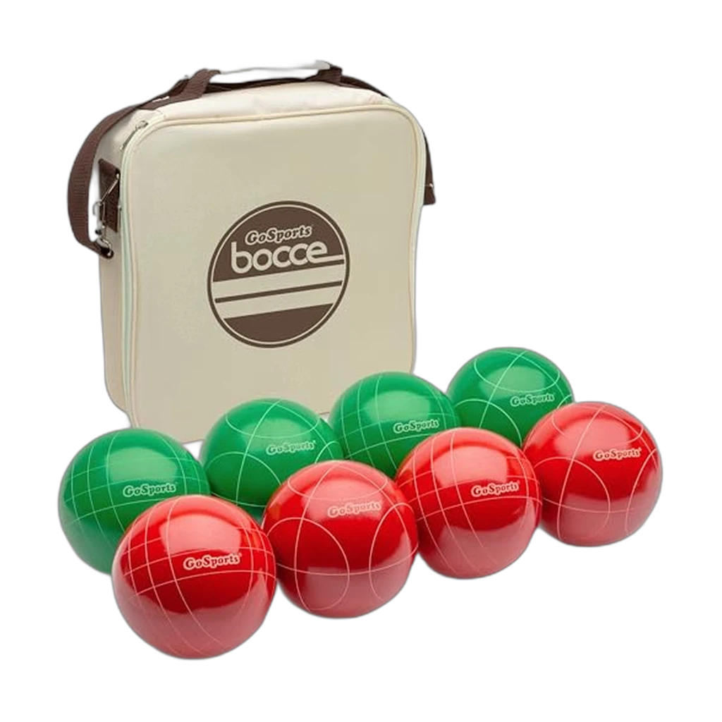 GoSports 100mm Regulation Bocce Ball Set (8 Balls + Pallino + Case)