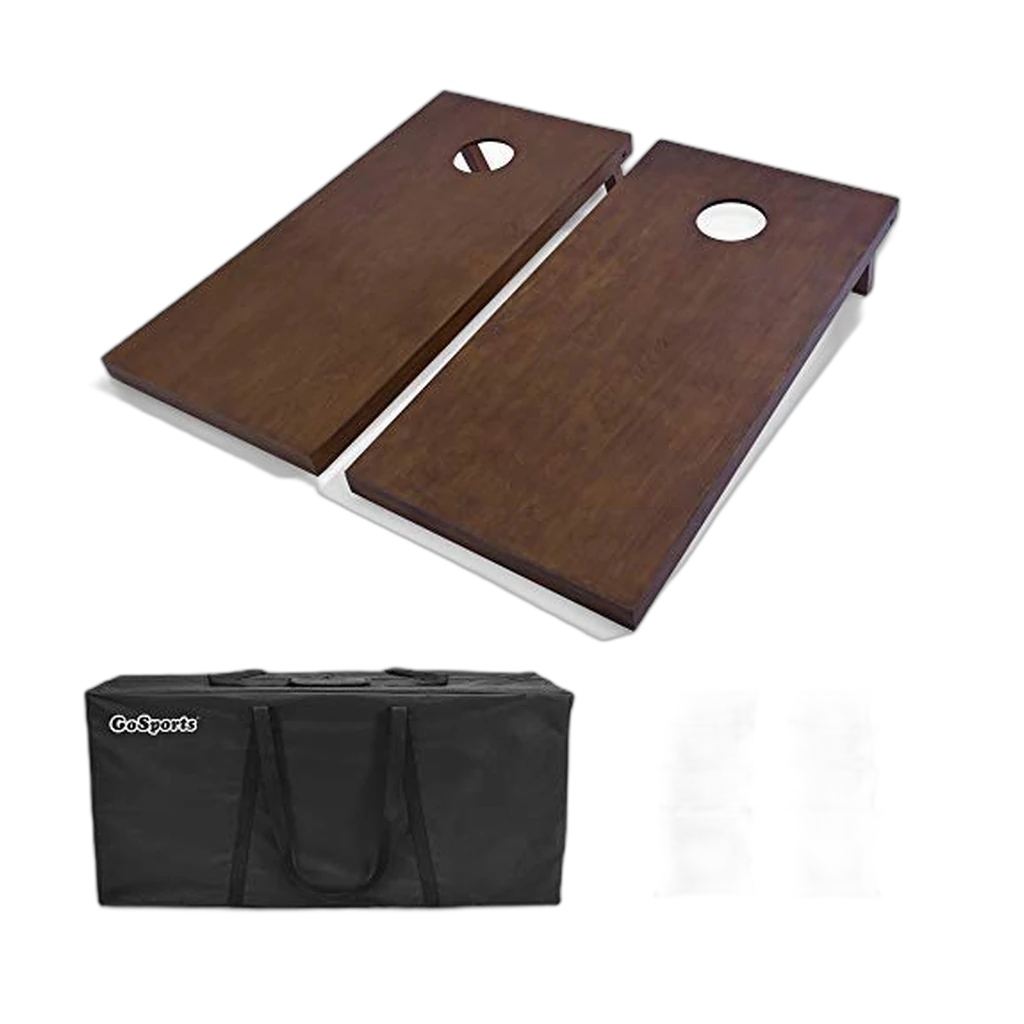 GoSports 4 ft x 2 ft Regulation Wooden Cornhole Set (with 8 Bags + Case)