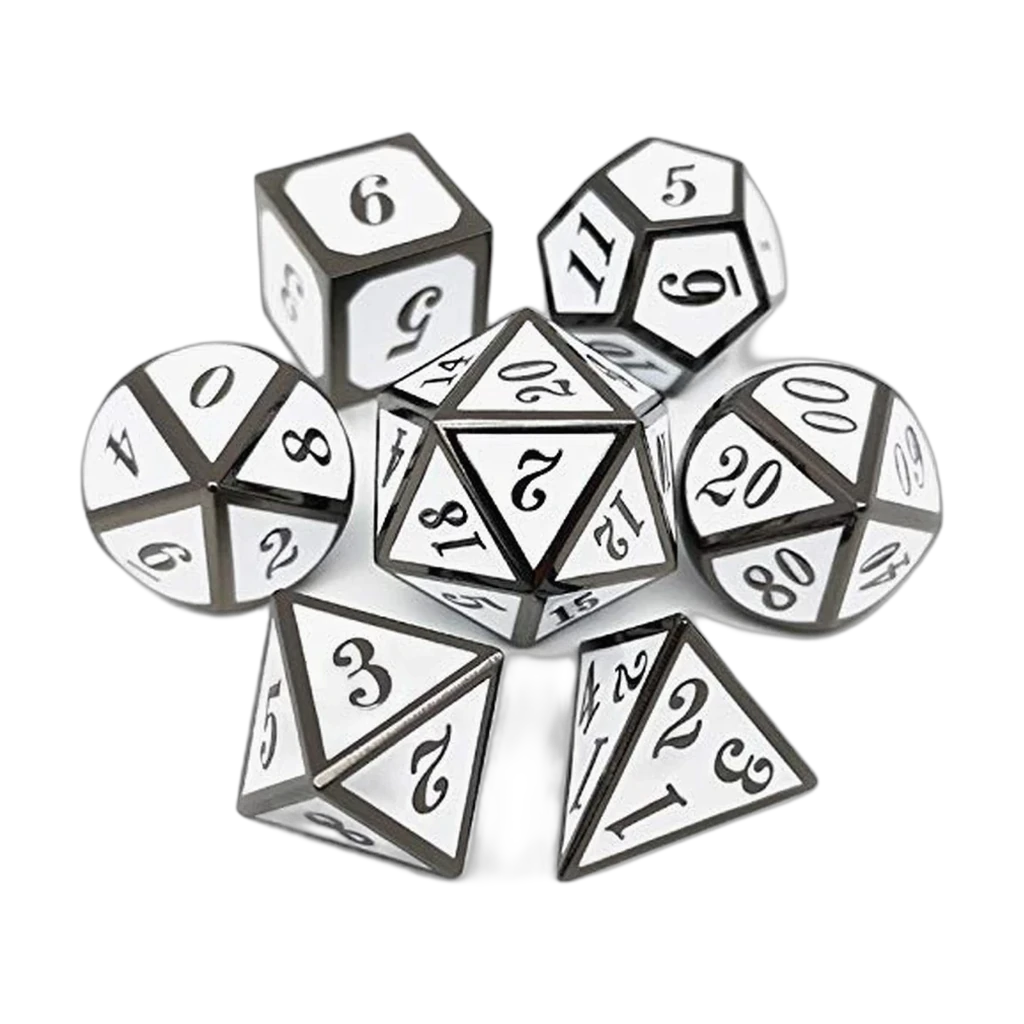 Haxtec Metal DnD Dice Set (7-Die)