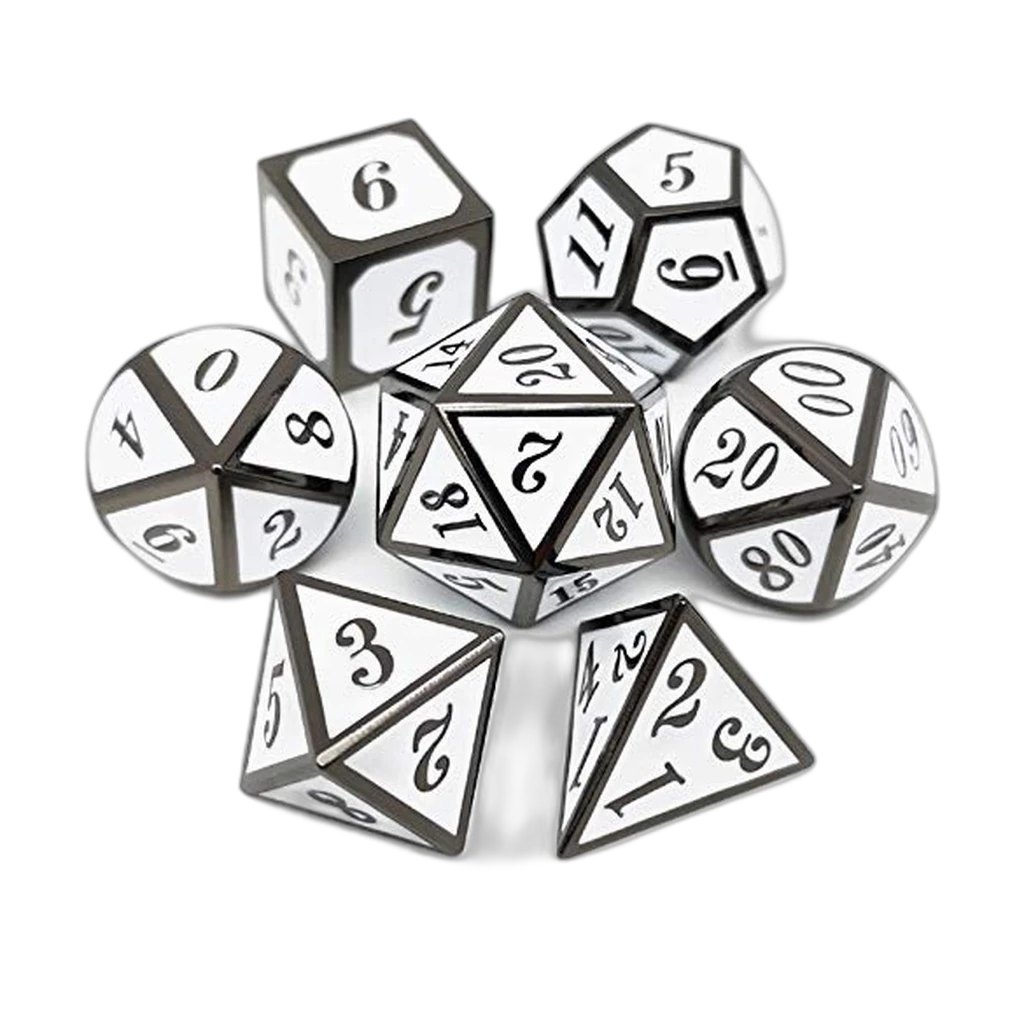 Haxtec Metal DnD Dice Set (7-Die)