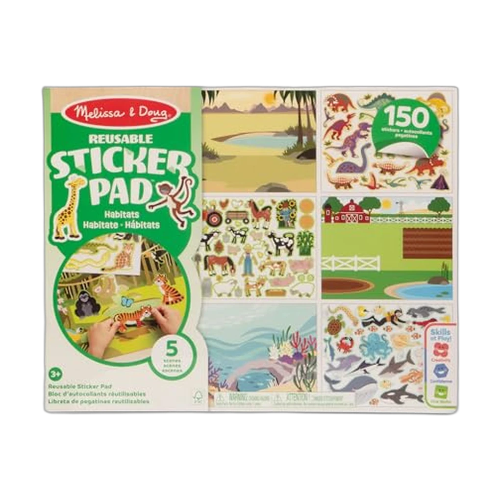 Melissa & Doug Reusable Sticker Pad: Habitats
