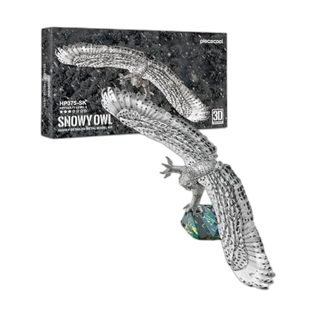 Piececool Snowy Owl 3D Metal Model Kit