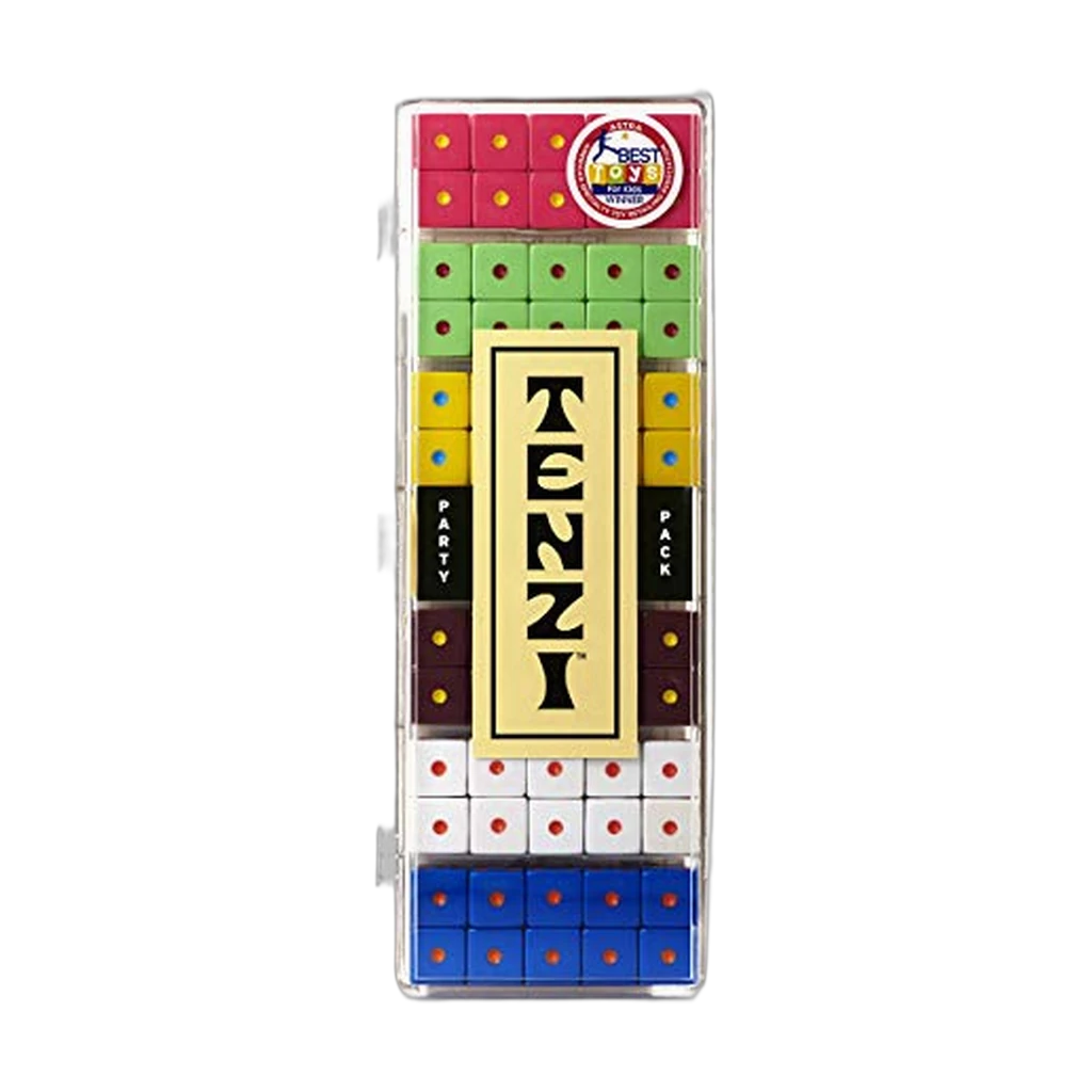 TENZI Party Pack Dice Game (6 Sets of 10 Colored Dice)